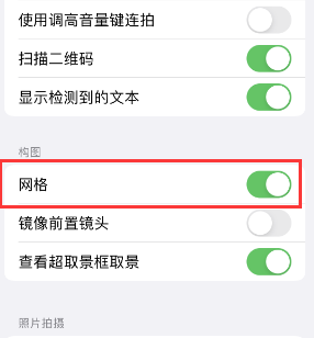 敦化苹果手机维修网点分享iPhone如何开启九宫格构图功能 